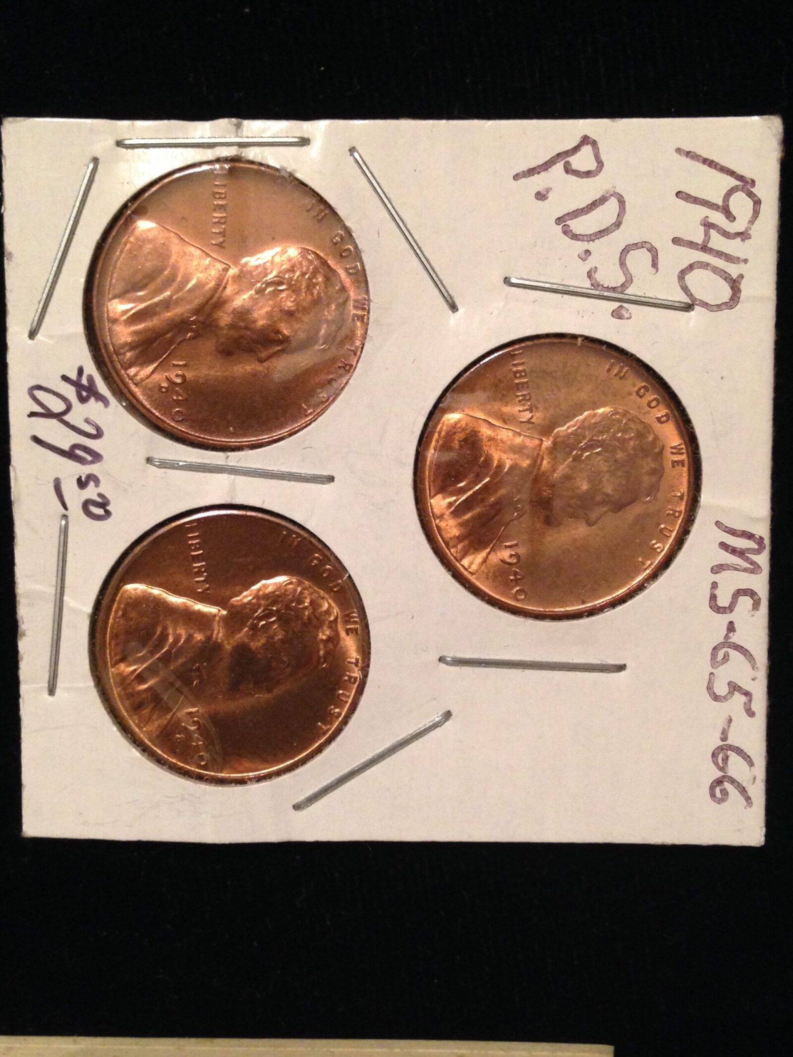 1940 PDS Lincoln Cent Year Set Gem BU