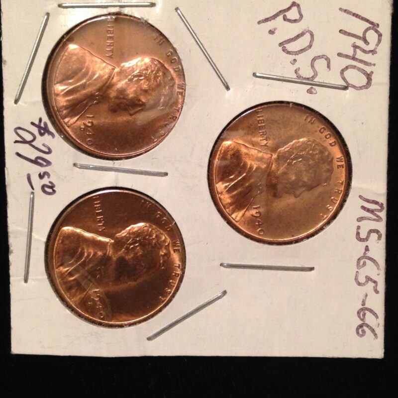 1940 PDS Lincoln Cent Year Set ChBU