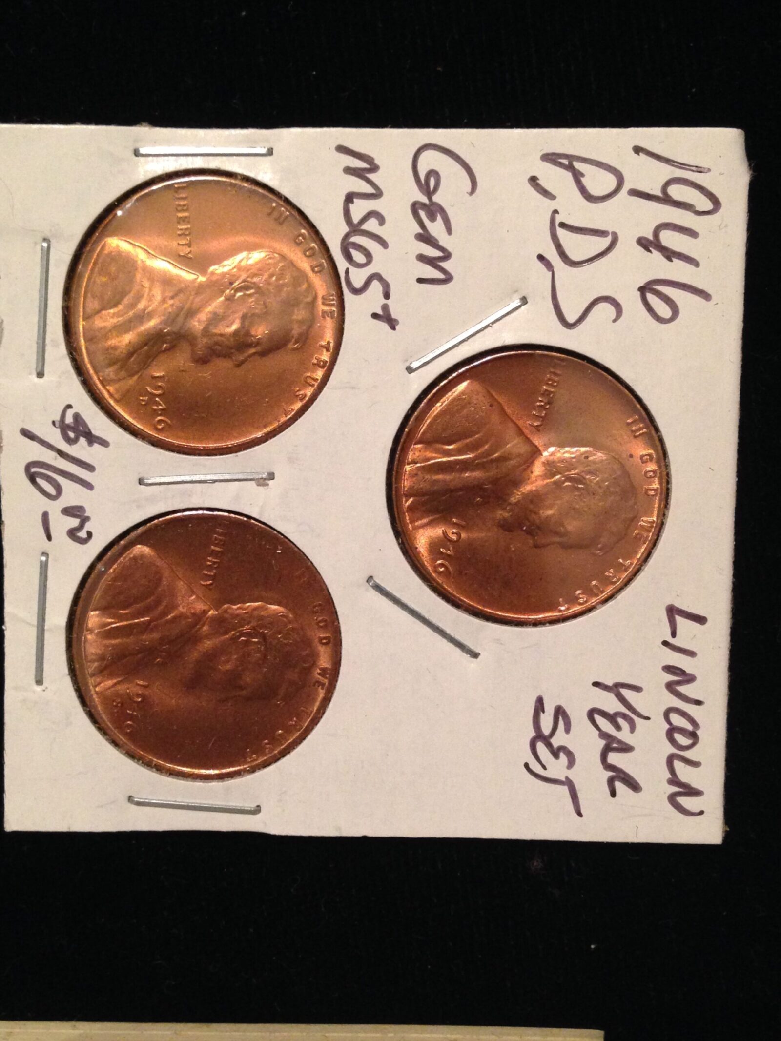 1946 PDS Lincoln Cent Year Set ChBU