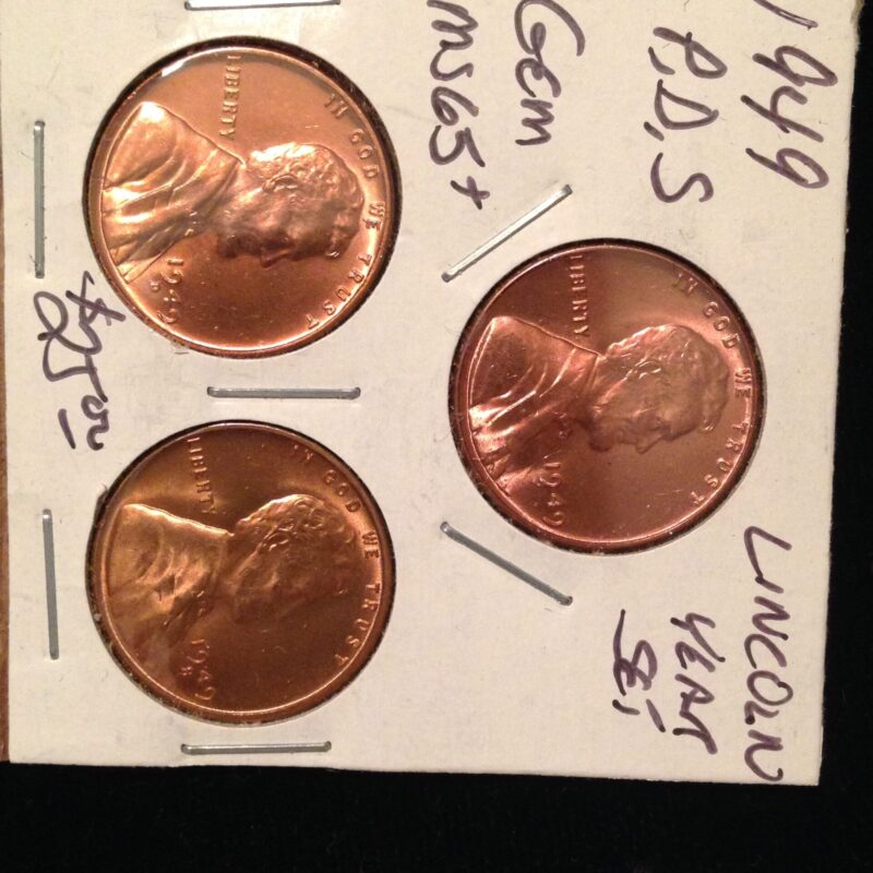 1949 PDS Lincoln Cent Year Set ChBU