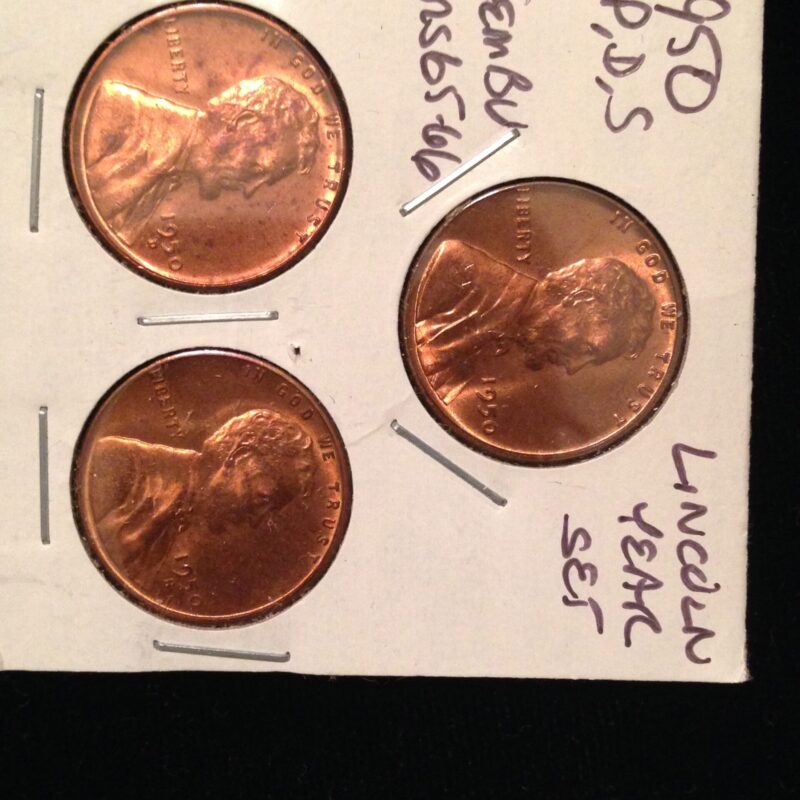 1950 PDS Lincoln Cent Year Set ChBU