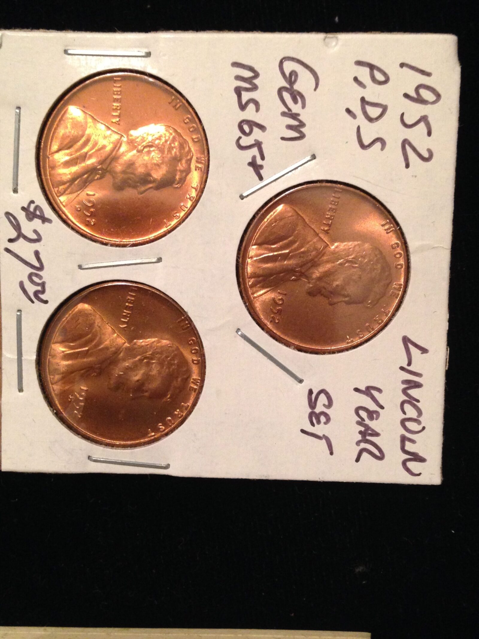 1952 PDS Lincoln Cent Year Set ChBU