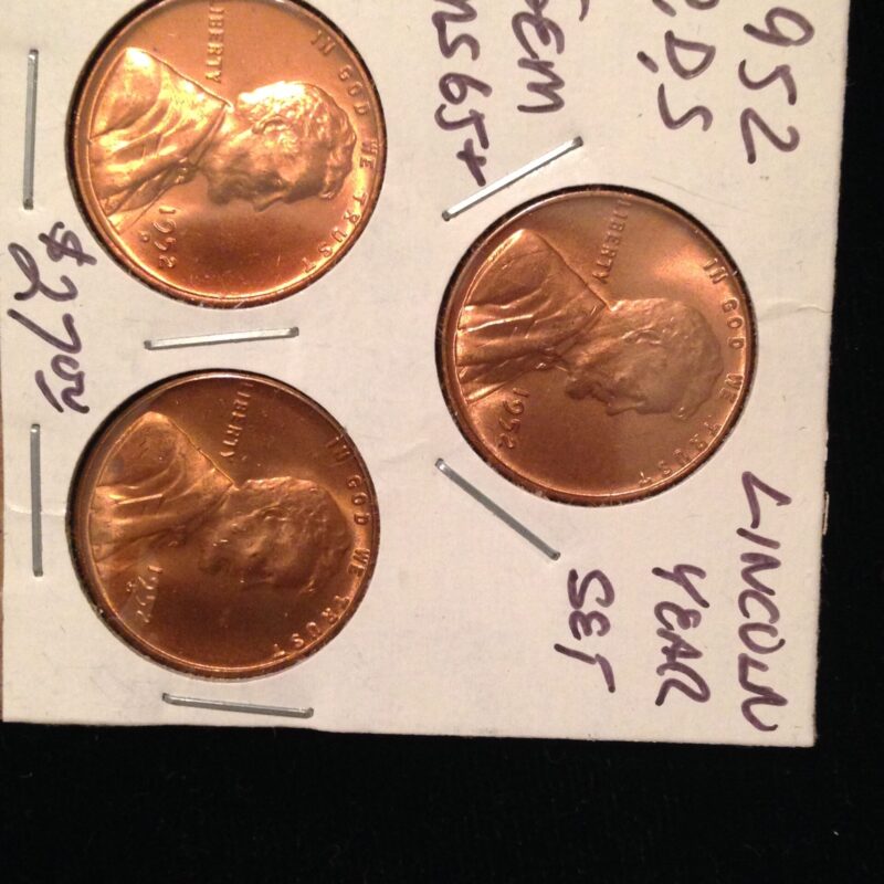 1952 PDS Lincoln Cent Year Set ChBU