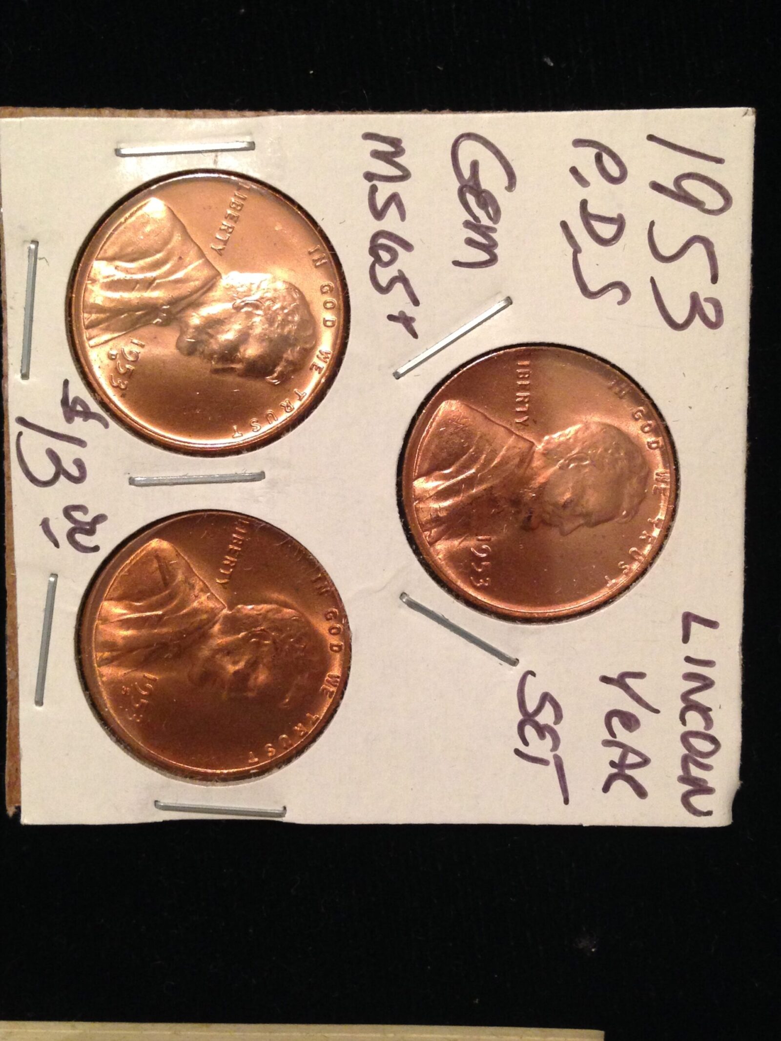 1953 PDS Lincoln Cent Year Set ChBU