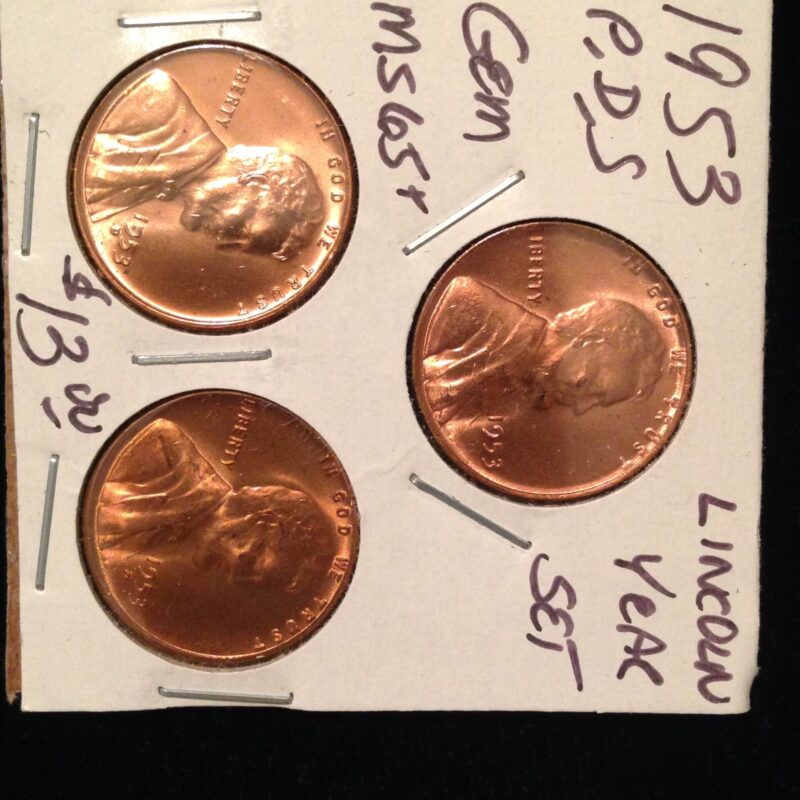 1953 PDS Lincoln Cent Year Set ChBU