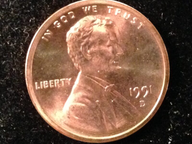 1991-D Lincoln Cent Gem BU