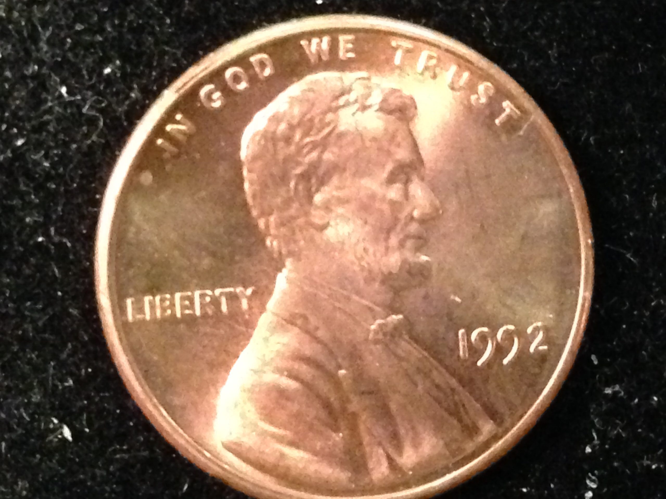 1992 Lincoln Cent Gem BU