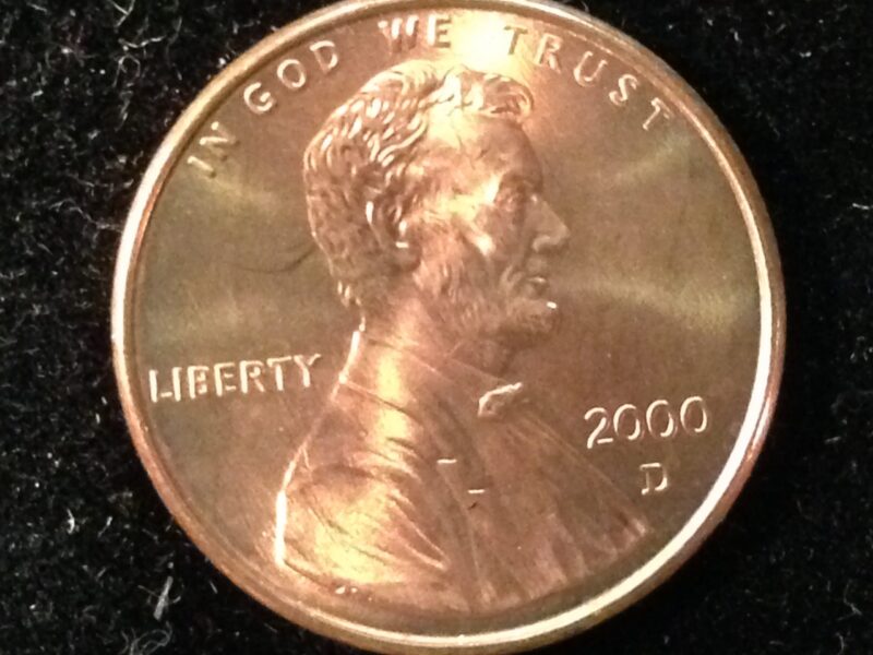 2000-D Lincoln Cent Gem BU