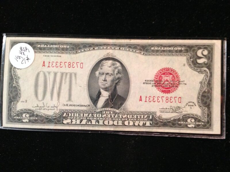 1928 $2.00 Red Seal USN XF