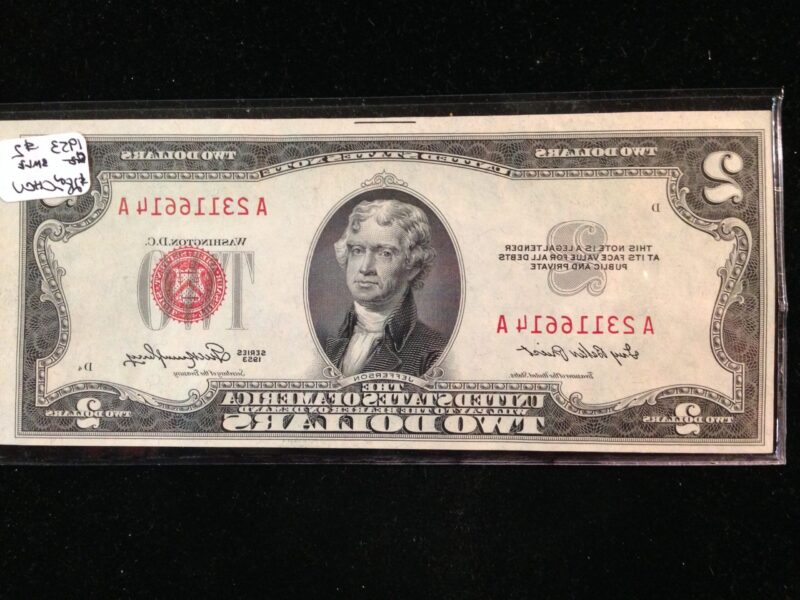 1953 $2.00 Red Seal USN CU