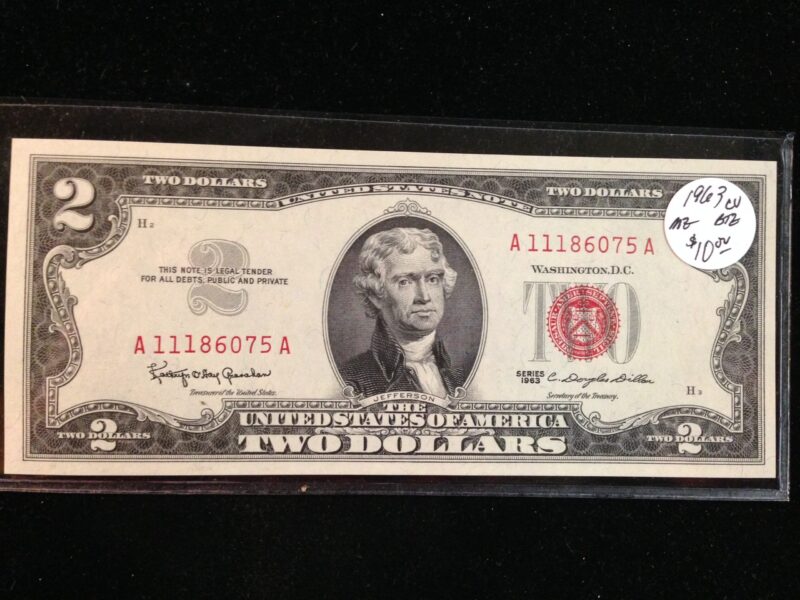 1963 $2.00 Red Seal USN CU