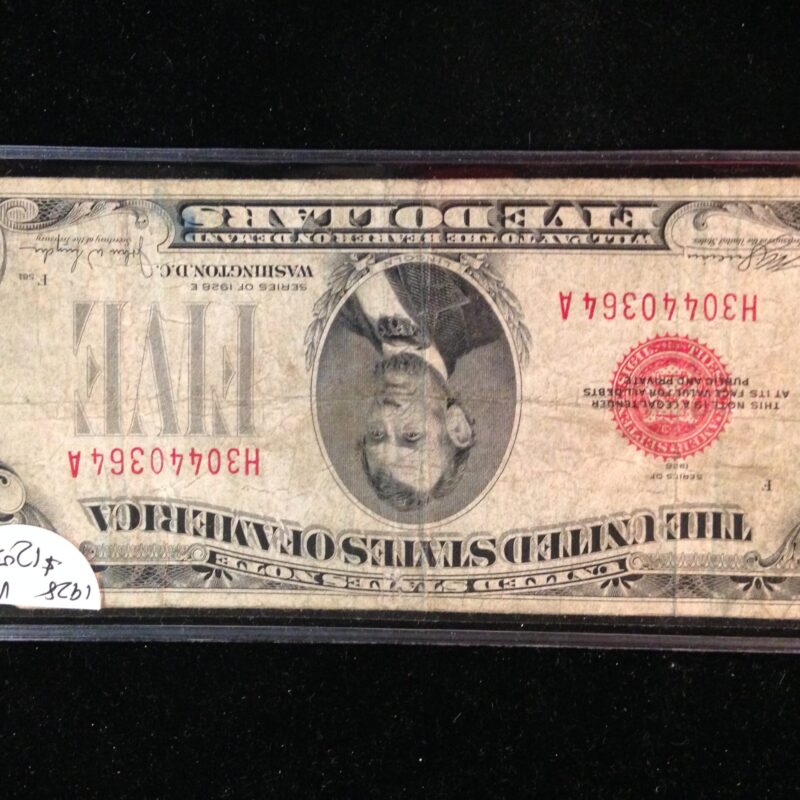 1928 $5.00 Red Seal USN VG