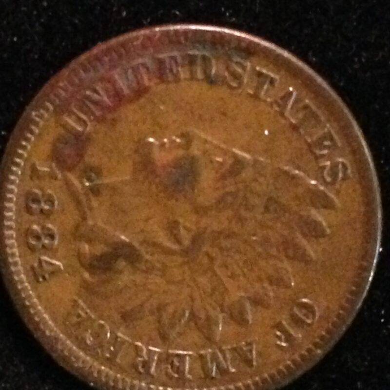 1884 Indian Cent F