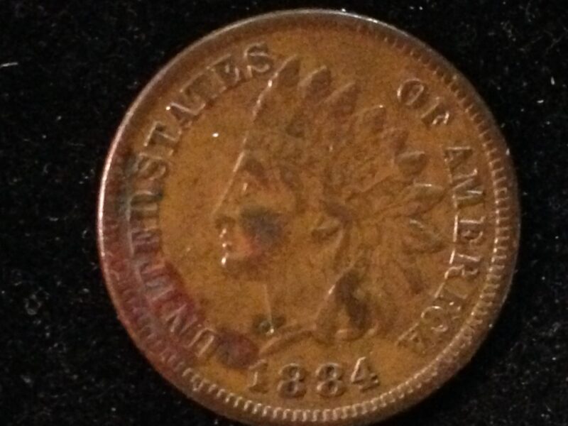 1884 Indian Cent VF