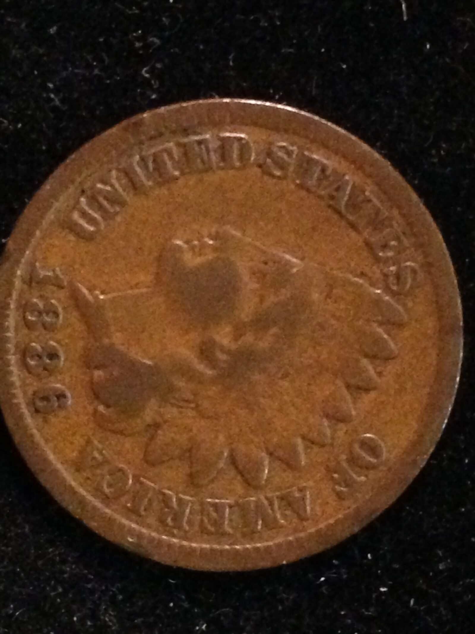1886  Ty I Indian Cent AG/G