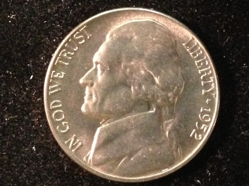 1952 Jefferson Nickel ChBU