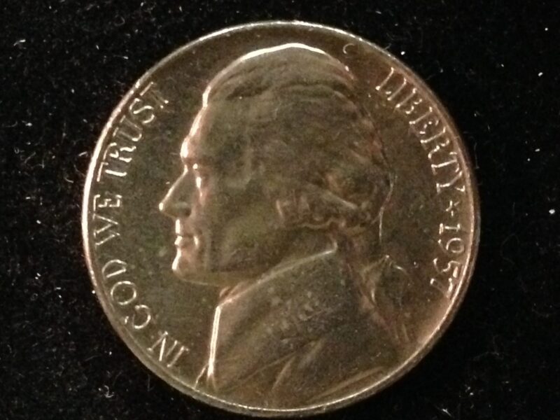 1957 Jefferson Nickel Gem BU