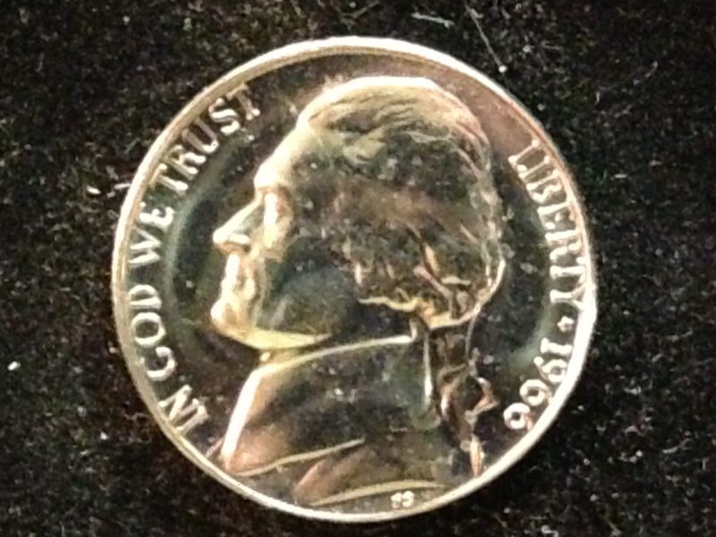 1966 SMS Jefferson Nickel Gem BU