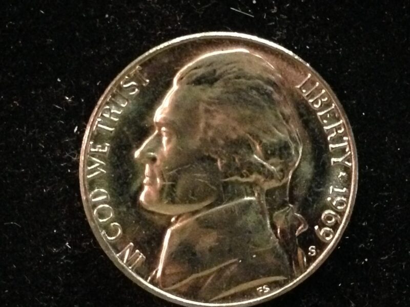 1969-S Jefferson Nickel Gem BU
