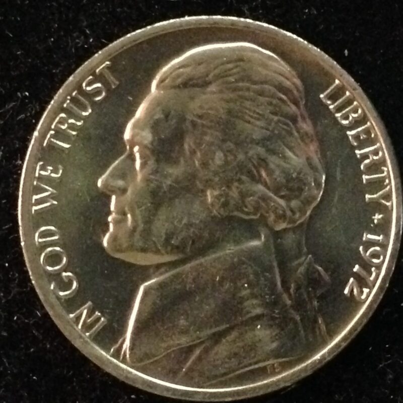 1972 Jefferson Nickel Gem BU