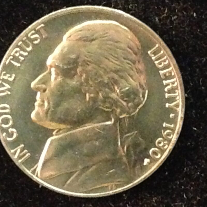 1980-P Jefferson Nickel Gem BU
