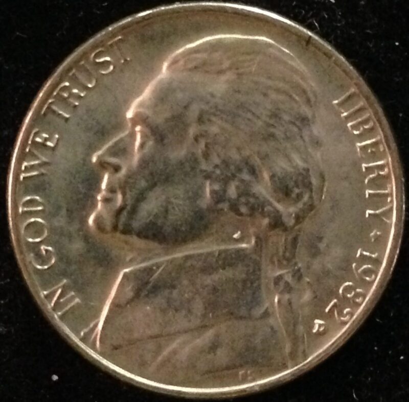 1982-D Jefferson Nickel Gem BU