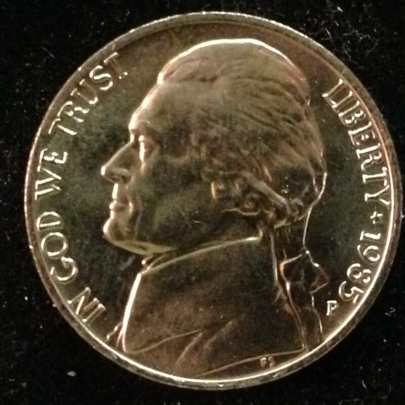 1985-P Jefferson Nickel Gem BU