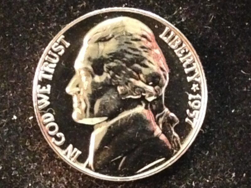1957 Jefferson Nickel Gem Proof