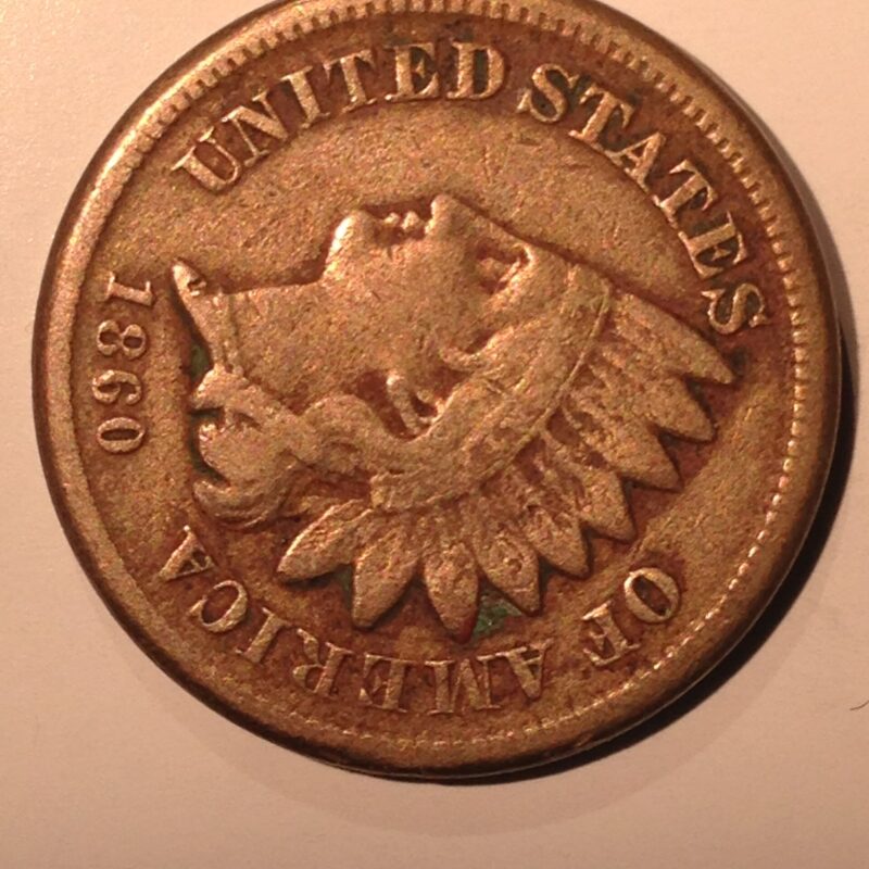 1860 Indian Cent F