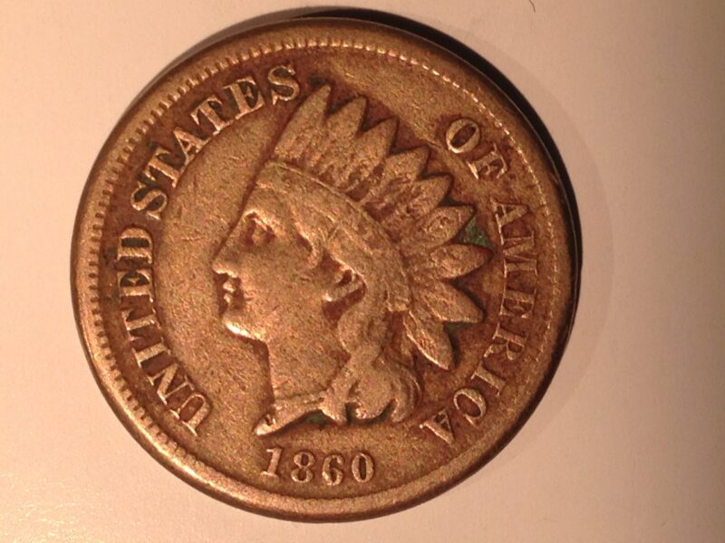 1860 Indian Cent F