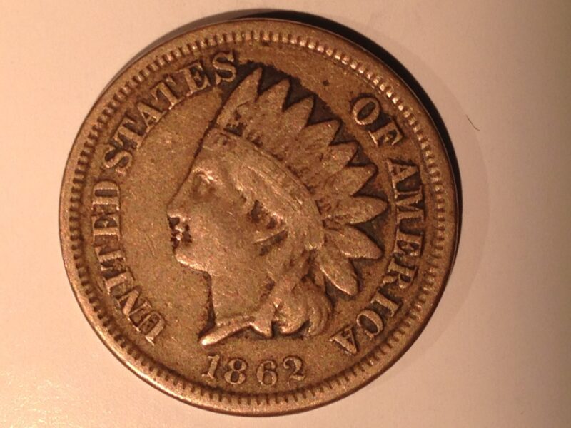 1862 Indian Cent VF