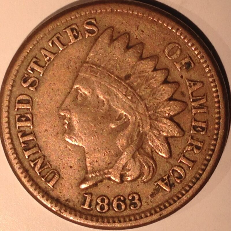 1863 Indian Cent VF