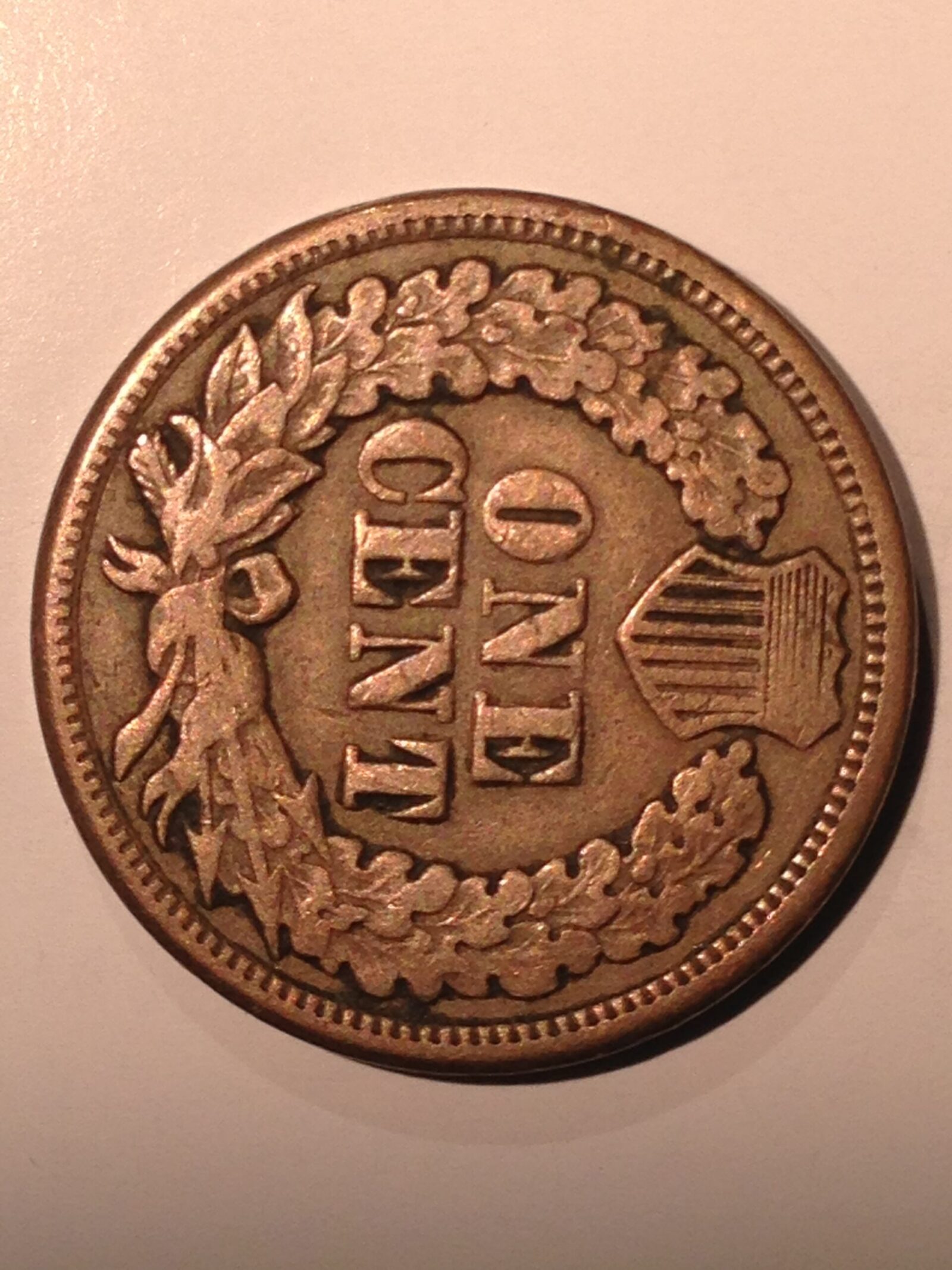 1863 Indian Cent VF - Image 2