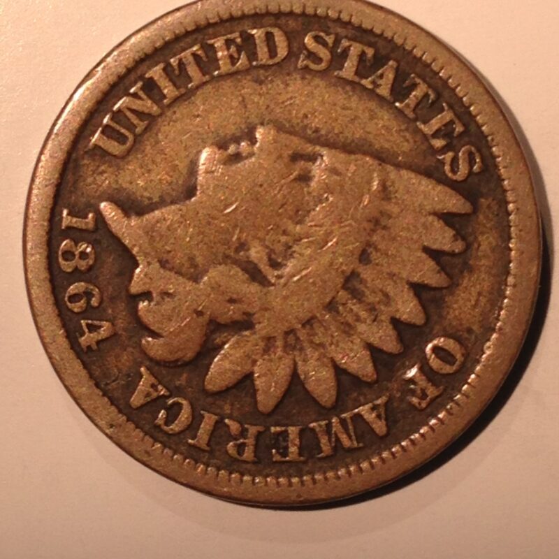 1864  Indian Cent CN VF