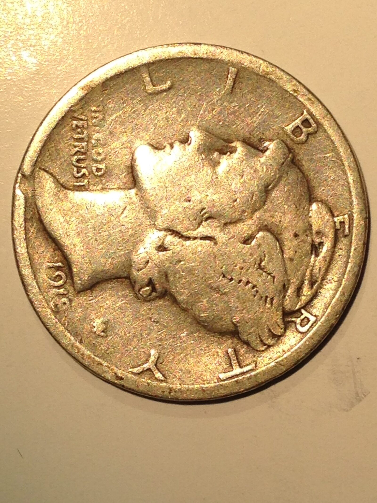 1918-D Mercury Dime F