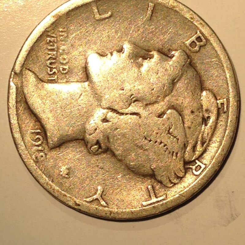 1918-D Mercury Dime F