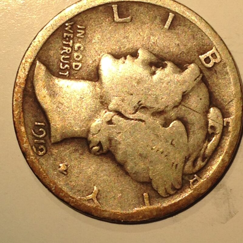 1919-D Mercury Dime F
