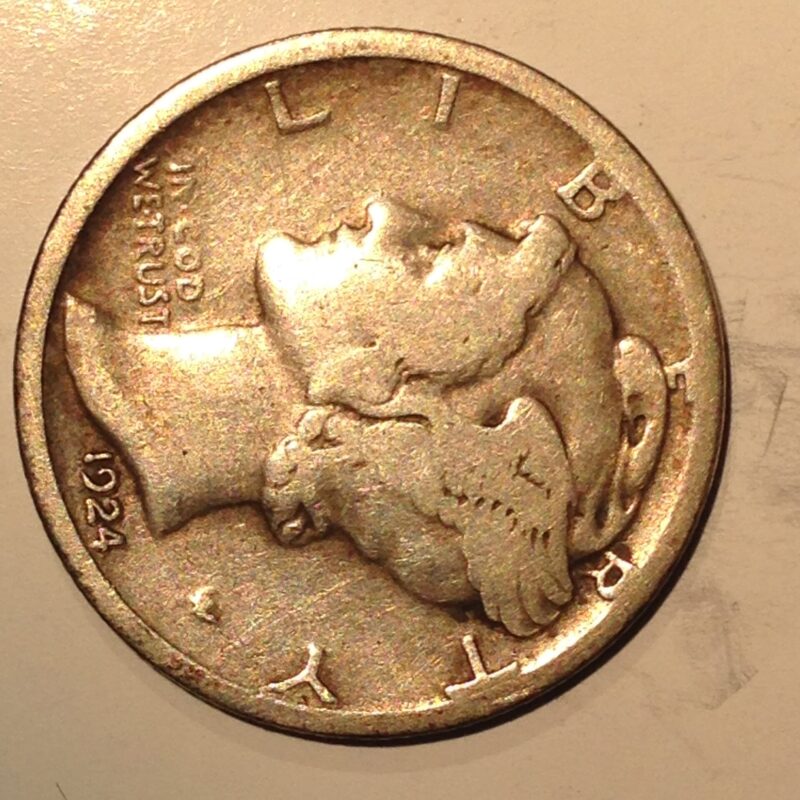 1924-D Mercury Dime F