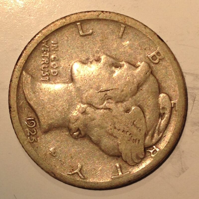 1925-S Mercury Dime F