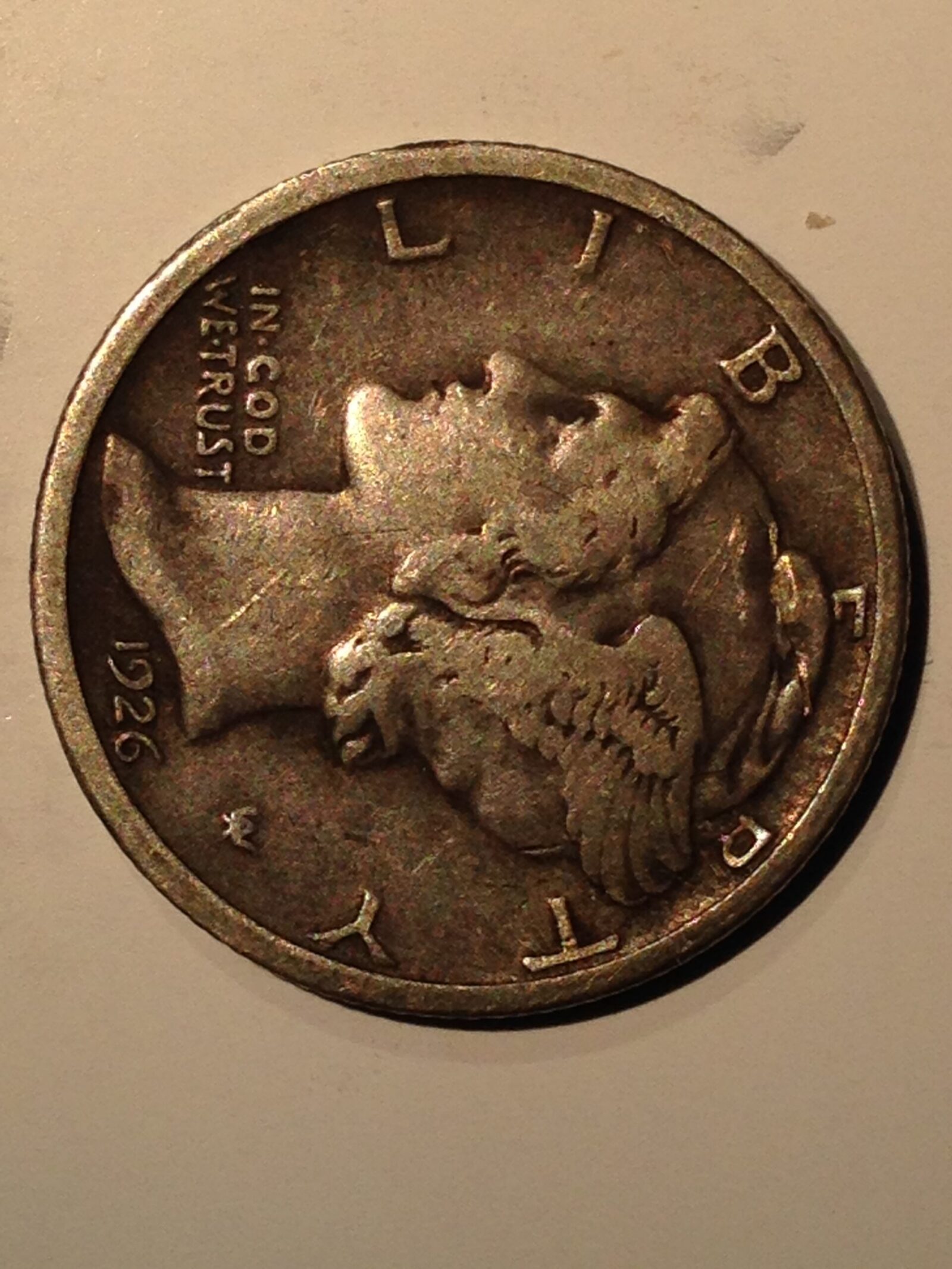 1926-D Mercury Dime F