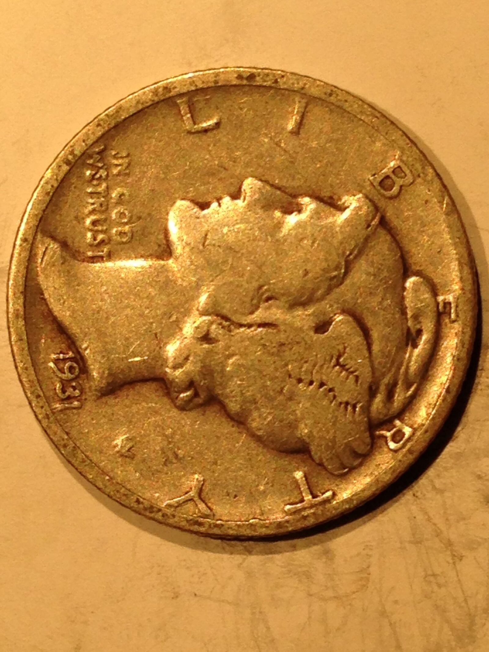 1931-D Mercury Dime G