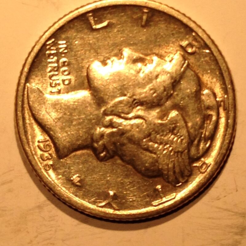 1935 Mercury Dime Ch BU