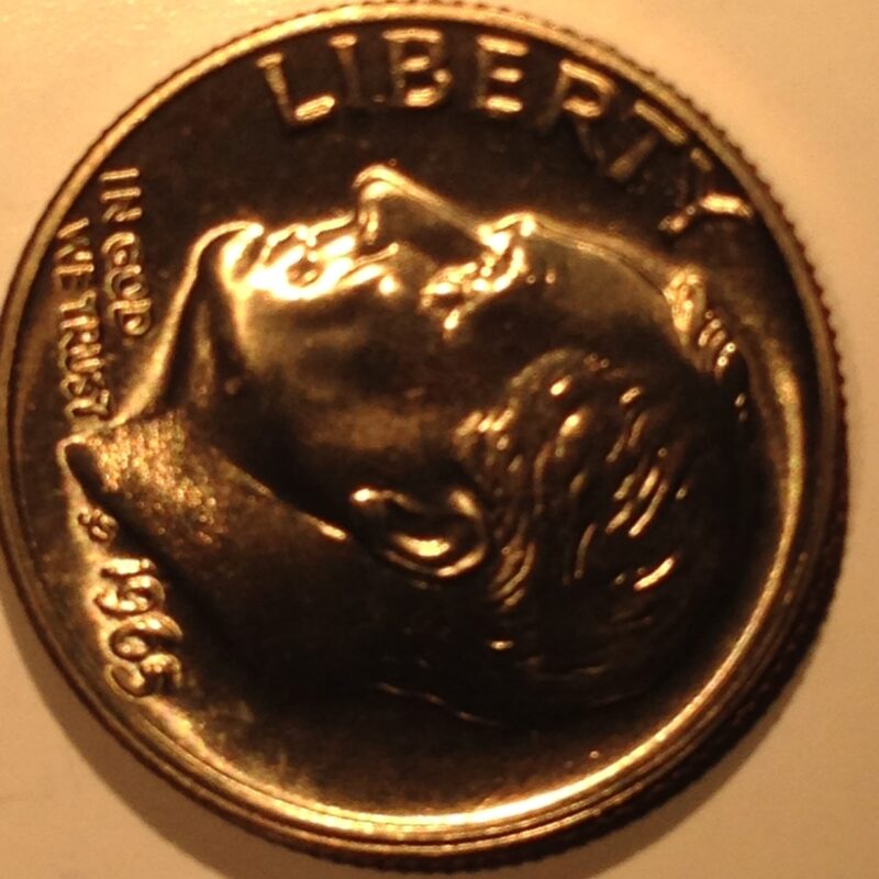 1965 SMS Roosevelt Dime MS-64