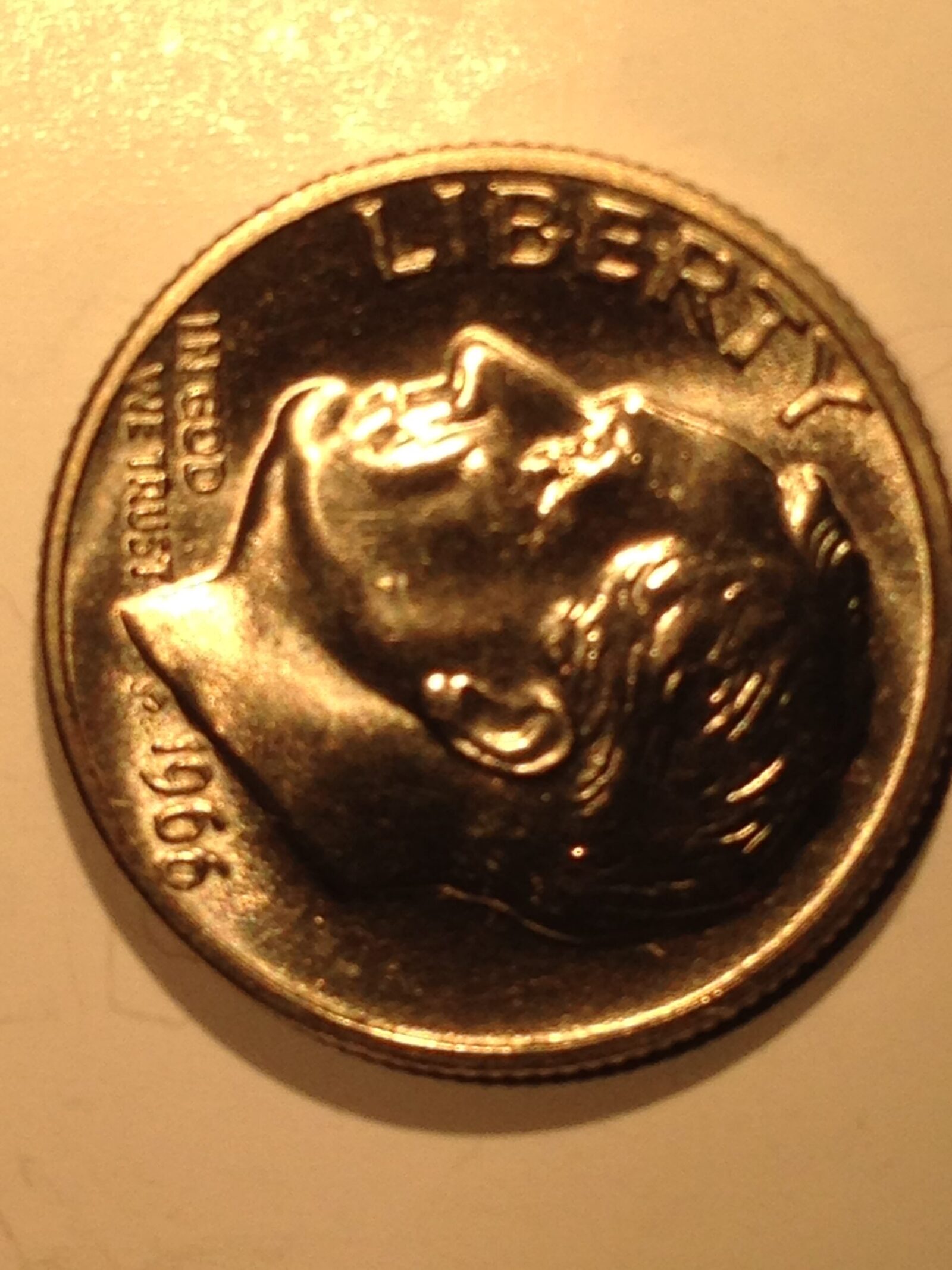 1966 SMS Roosevelt Dime MS-64