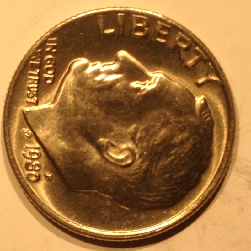 1980-P Roosevelt Dime MS-64