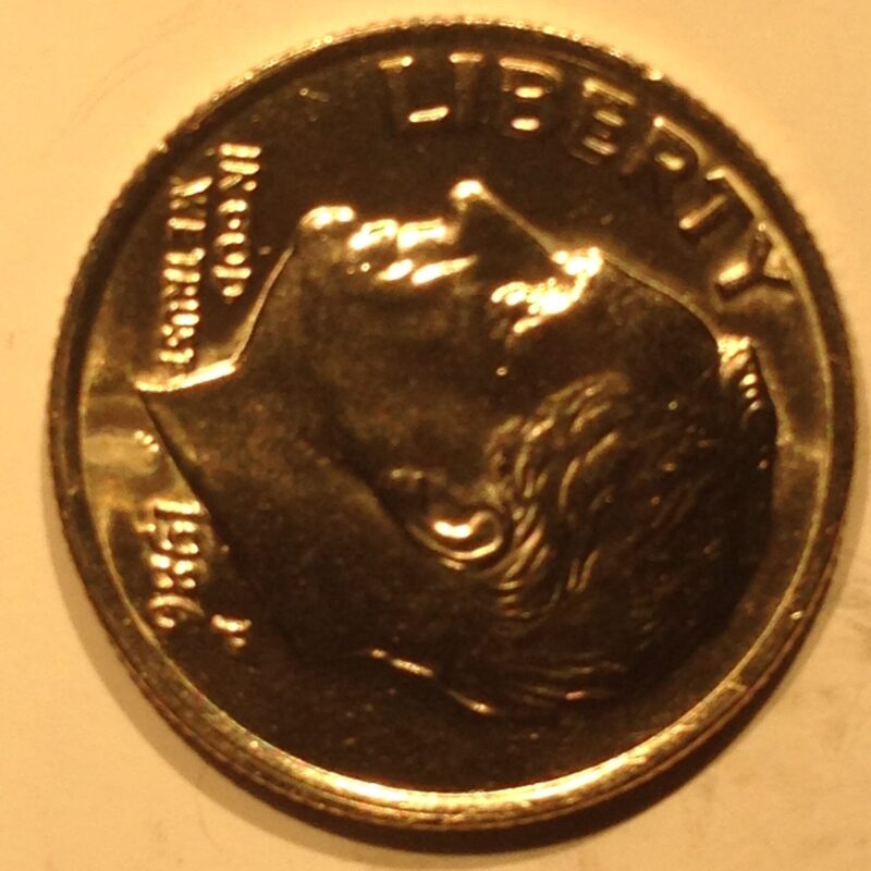 1986-D Roosevelt Dime MS-65