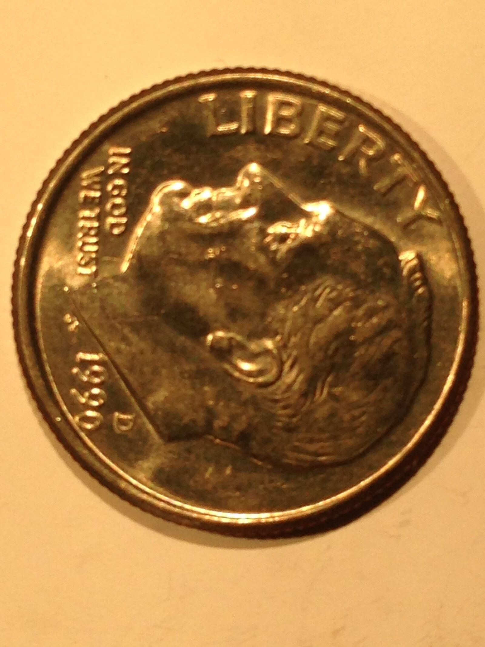 1990-D Roosevelt Dime MS-65