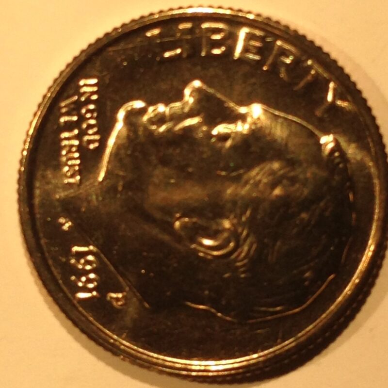 1991-P Roosevelt Dime MS-65