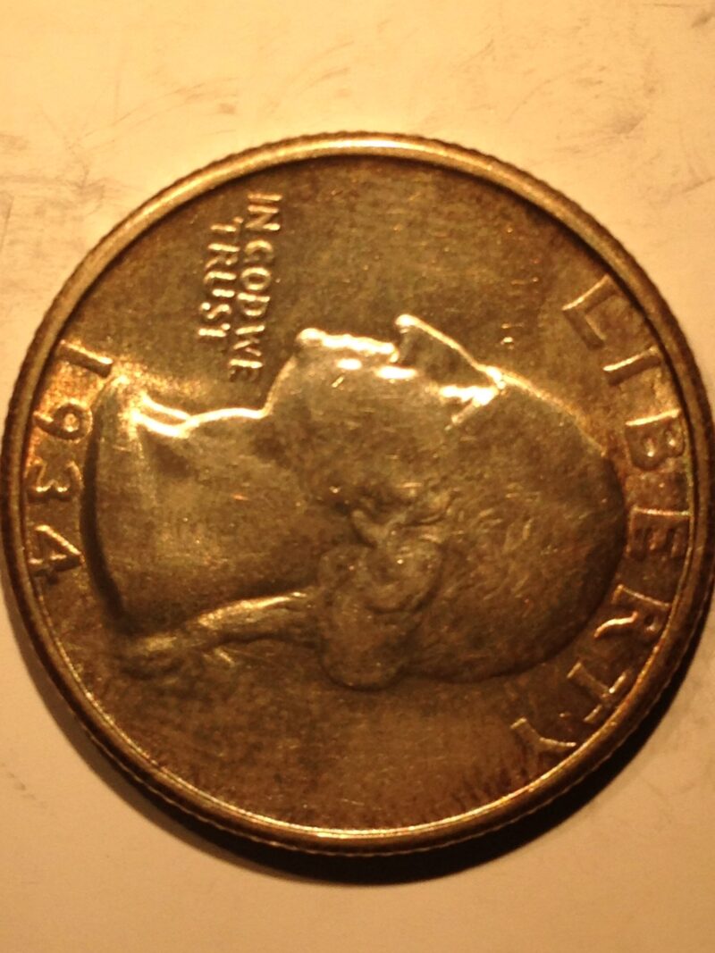 1934-D Washington Quarter F-VF