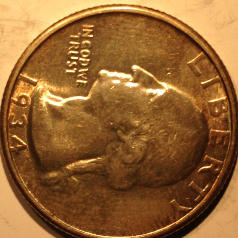 1934-D Washington Quarter F-VF